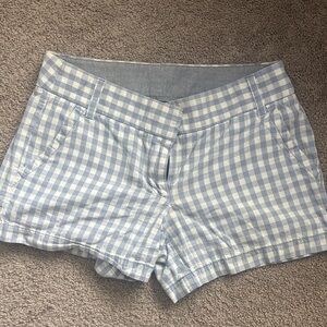 J. Crew Light Blue Gingham shorts